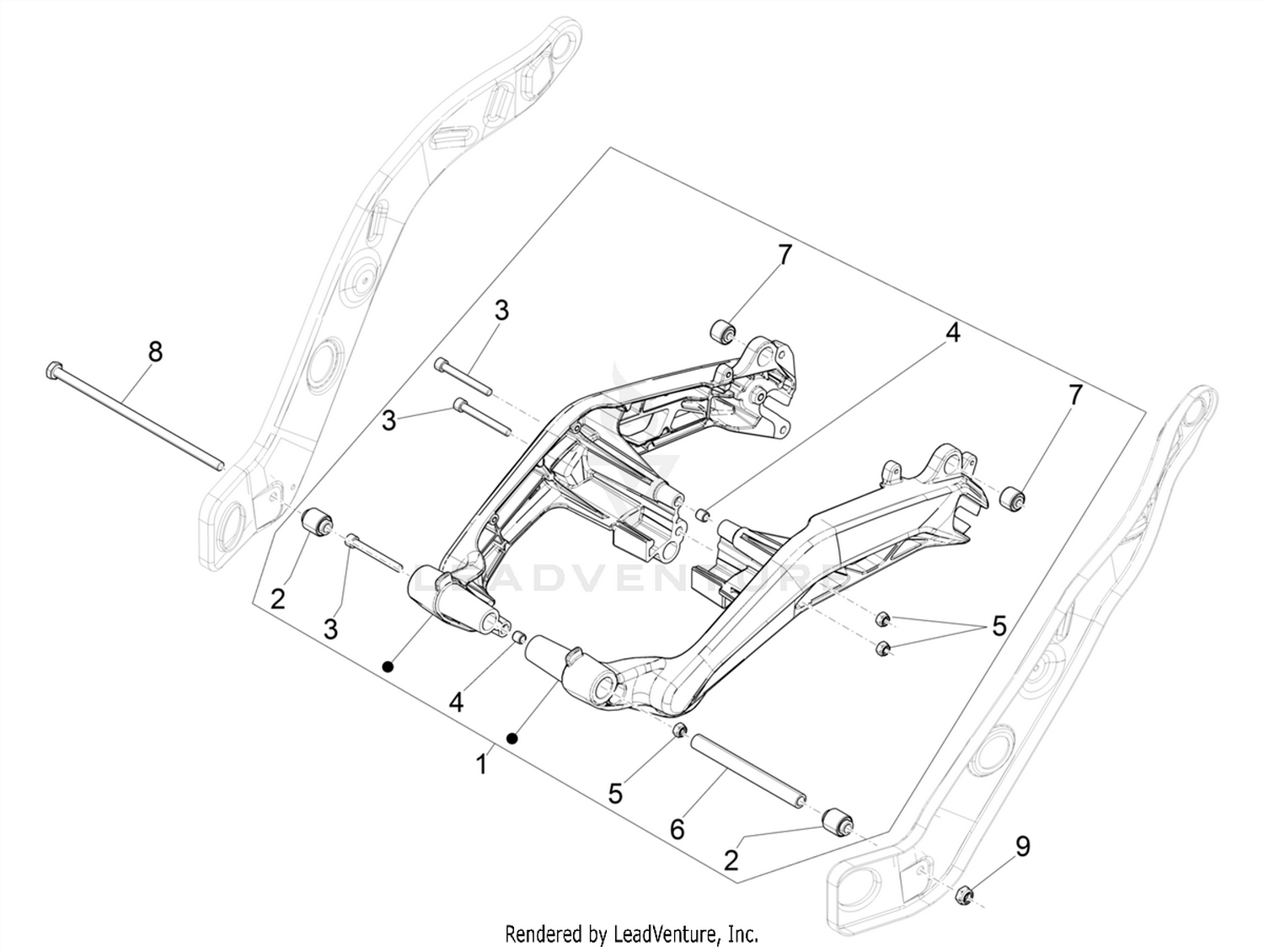 Swinging arm