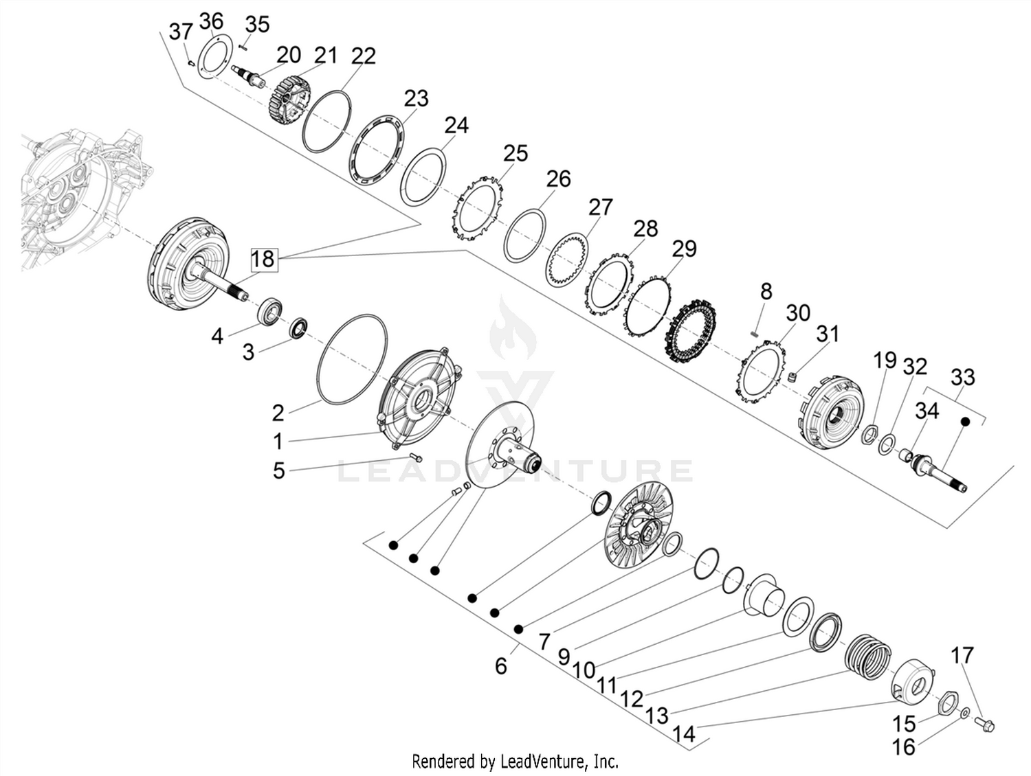 Driven pulley