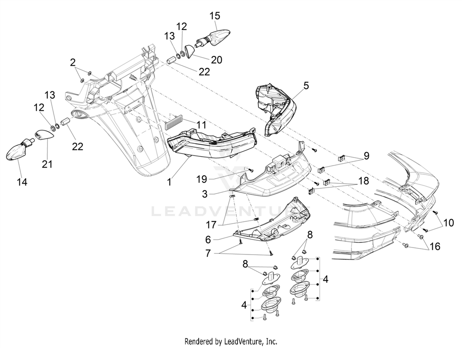 Rear headlamps - Turn signal lamps