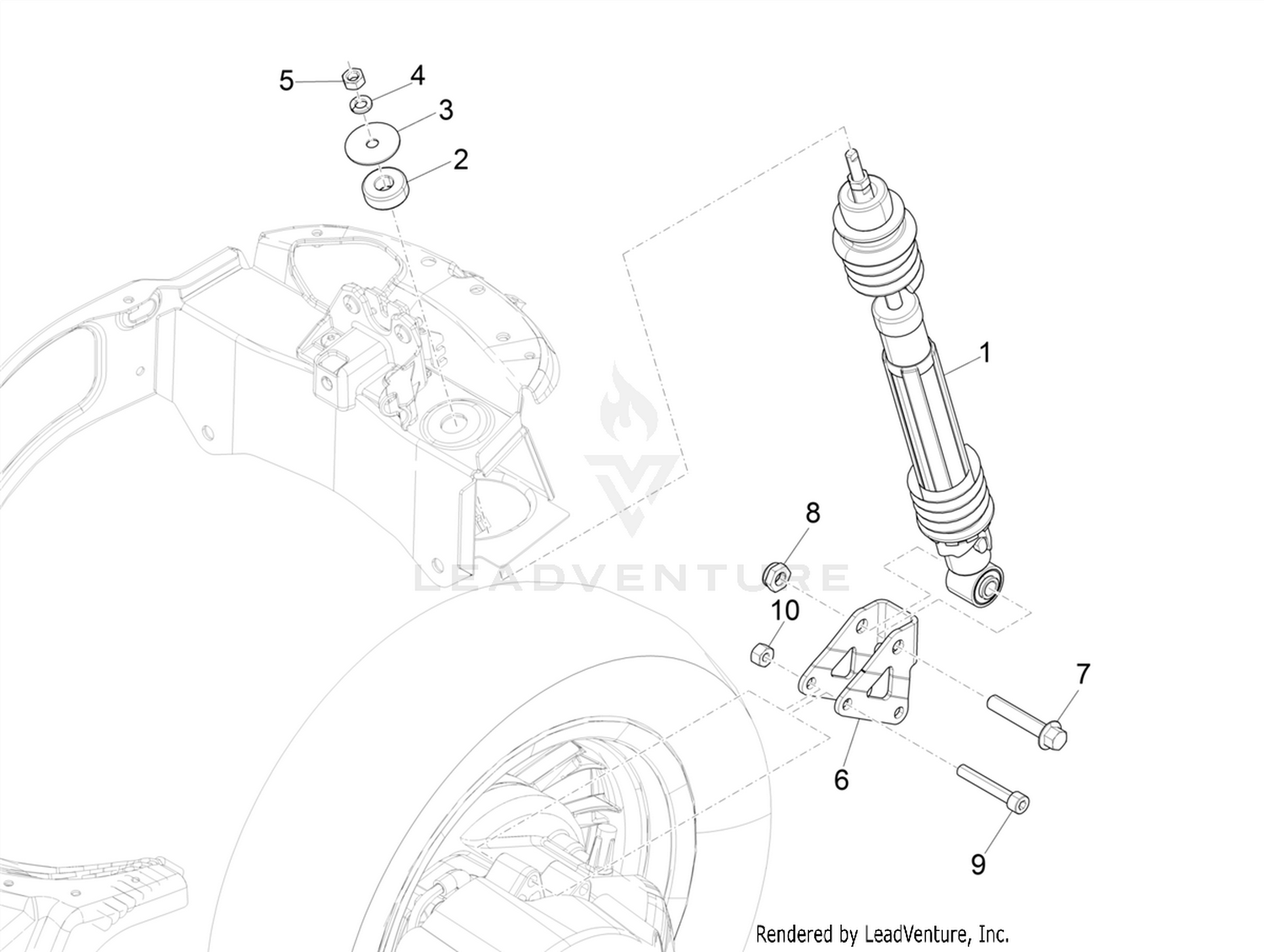 Rear suspension - Shock absorber/s