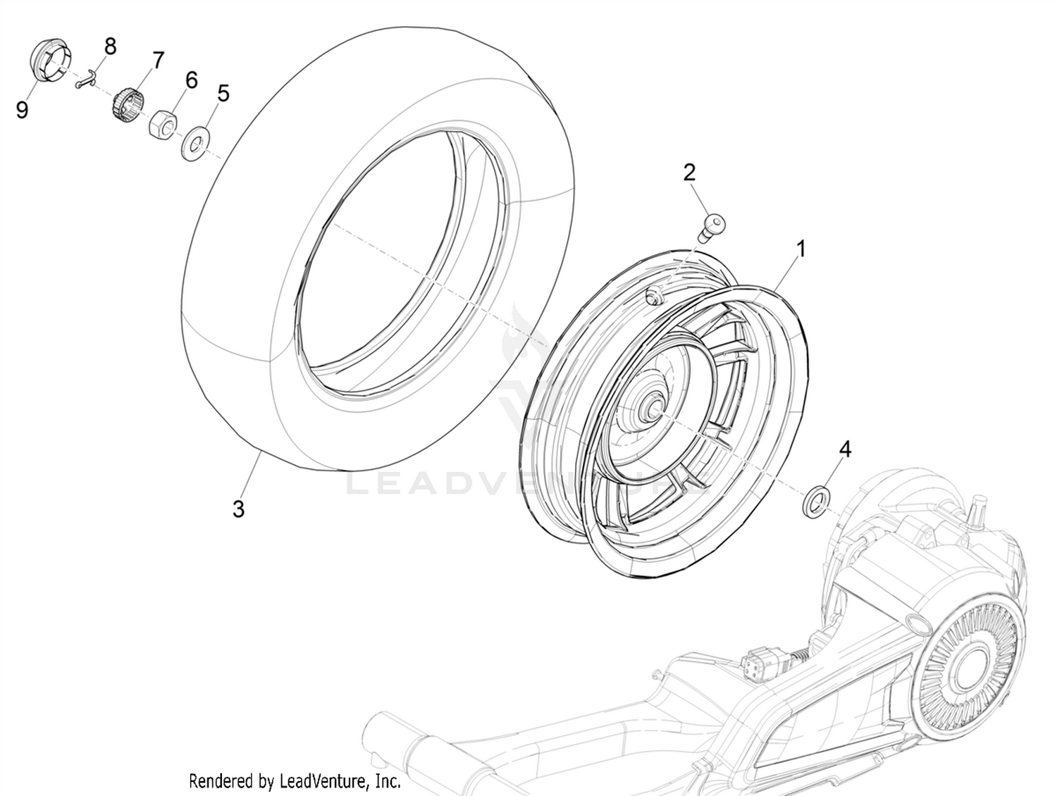 Rear wheel