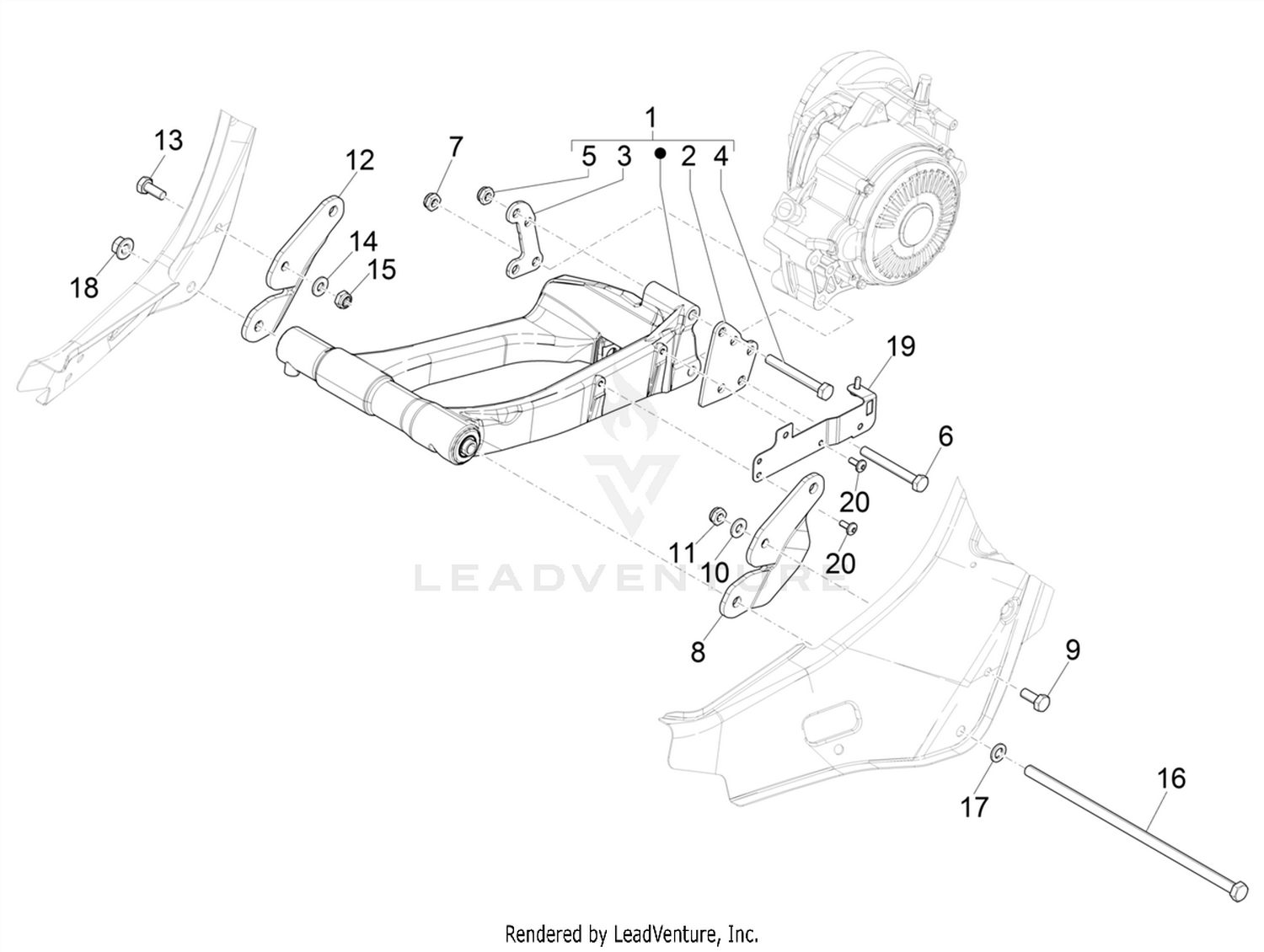 Swinging arm