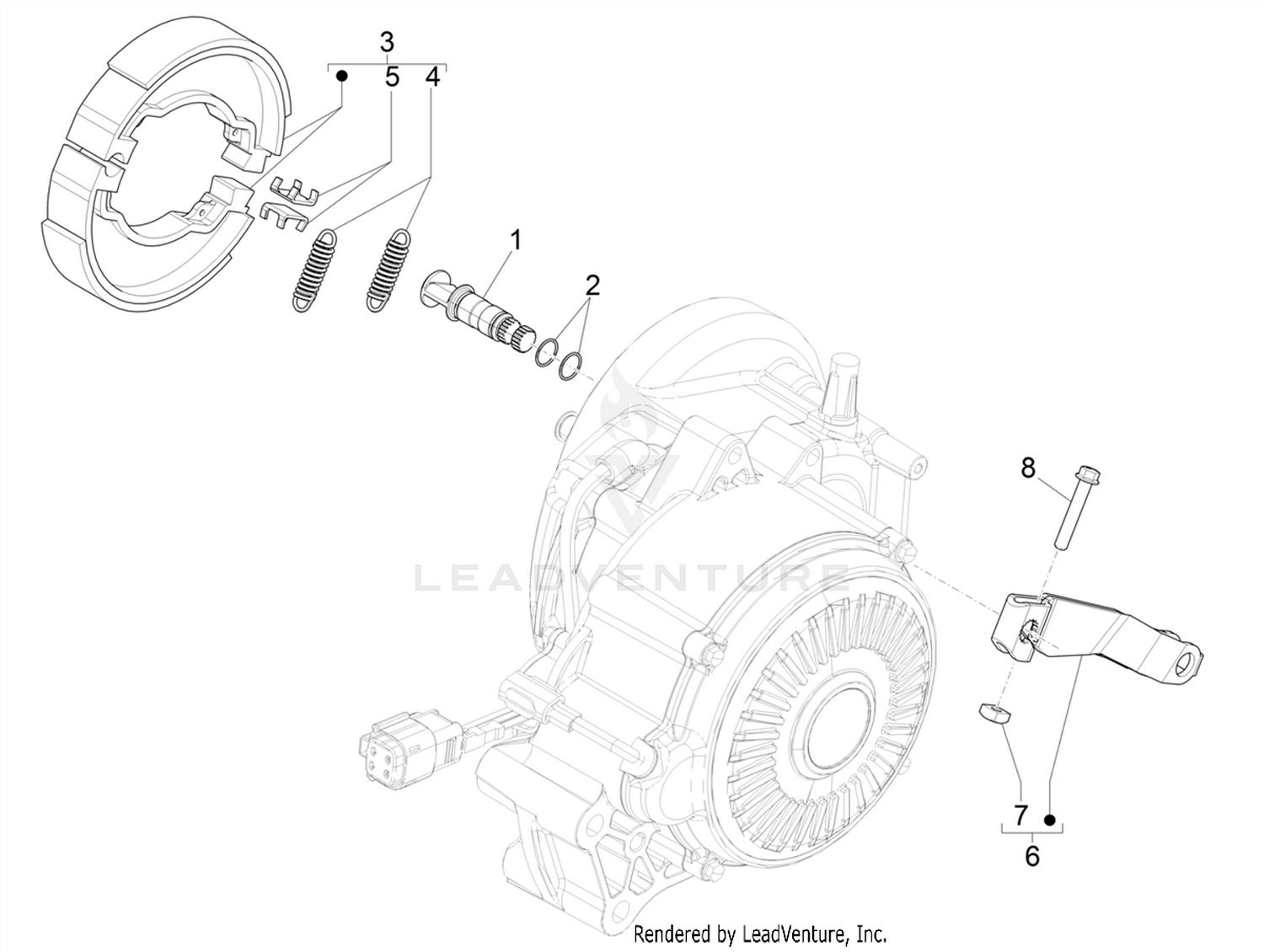 Rear brake - Brake jaw