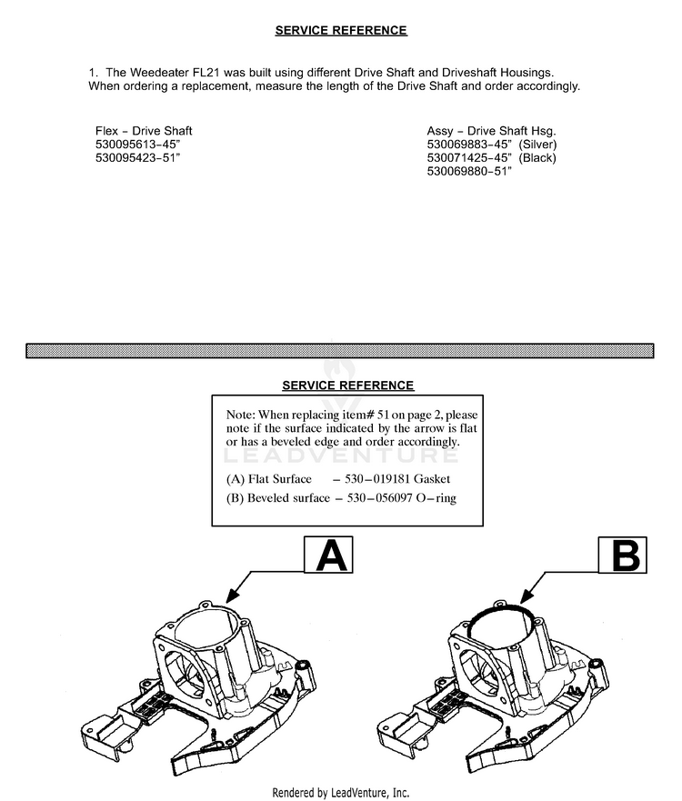 Weed Eater FL21 Gas Trimmer