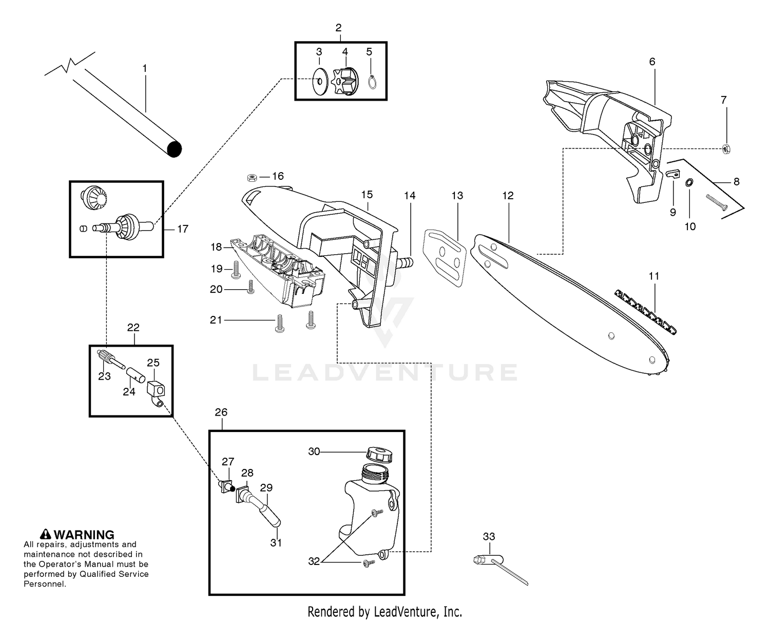 Oil Tanker & Bar Clamp Assembly