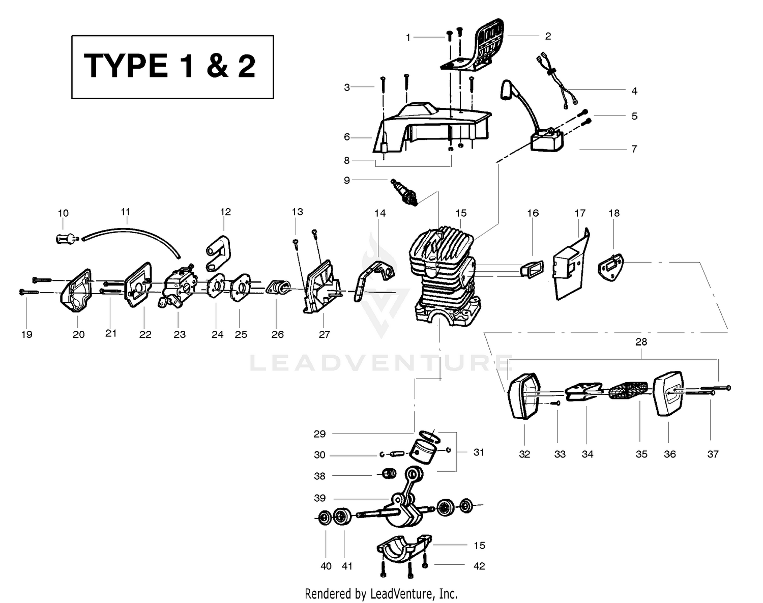 Engine Assembly Type 1 & 2
