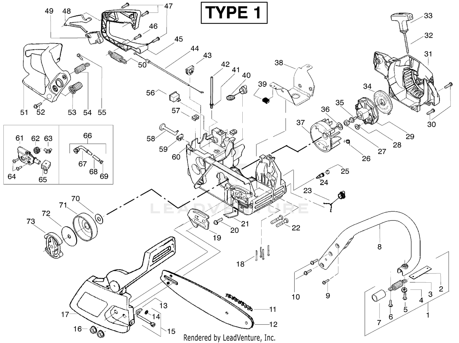 Handle, Chassis & Bar Assembly Type 1