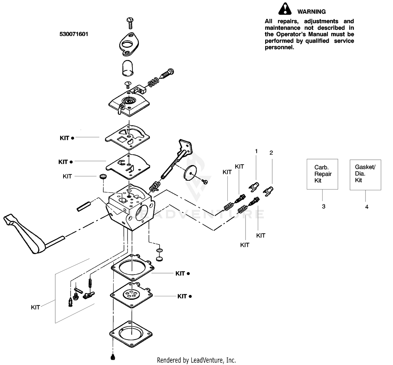 Carburetor Assembly (Zama C1U-W13) 530071601
