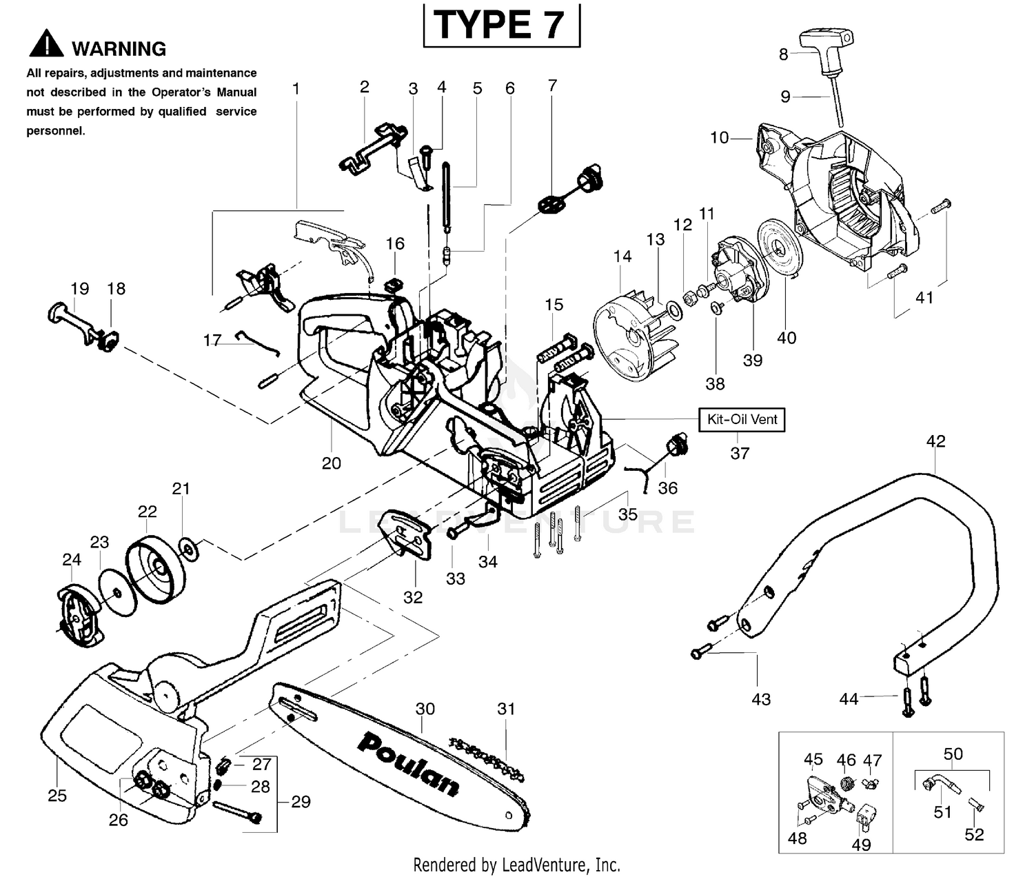 Handle, Chassis & Bar Assembly Type 7