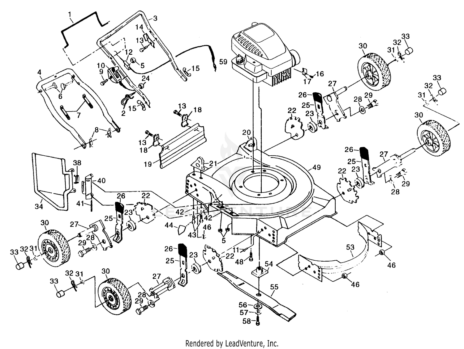 MOWER ASSEMBLY, ENGINE B/S 10A902