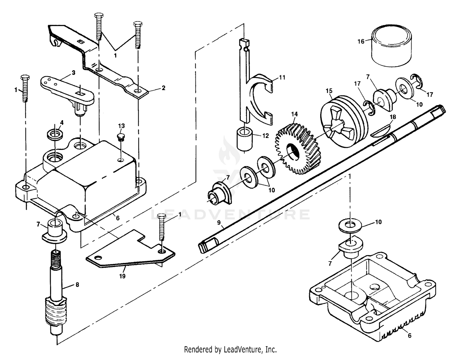 Gear Case Assembly P/N 702510