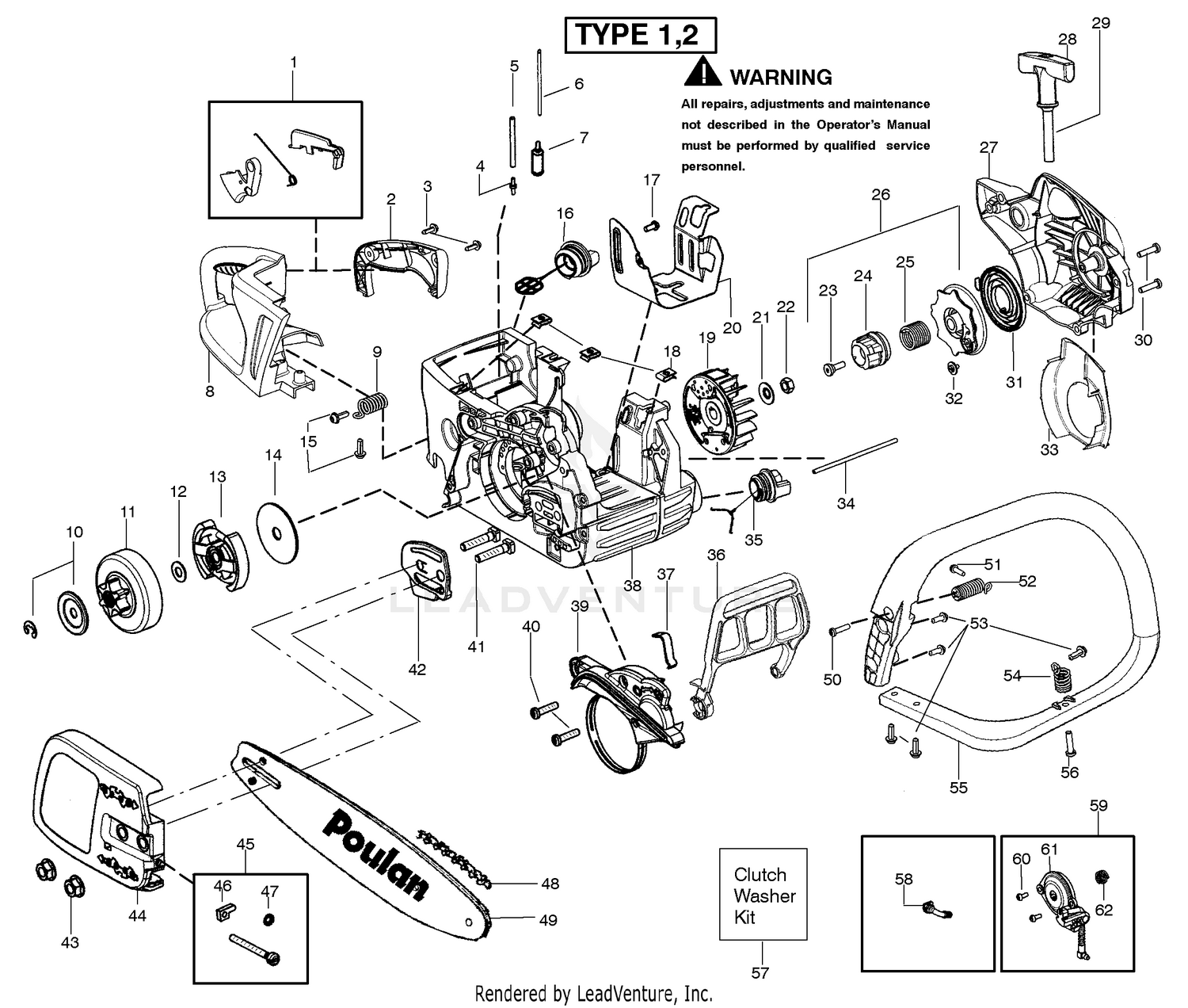 Handle, Chassis & Bar Assembly Type 1,2