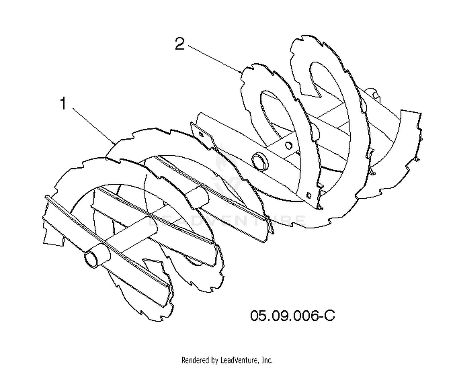AUGER HOUSING IMPELLER