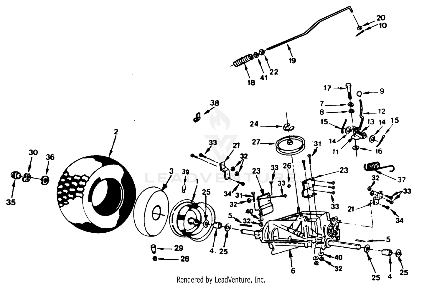 TRANSAXLE AND REAR WHEEL