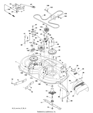 Poulan pro riding 2025 mower belt diagram