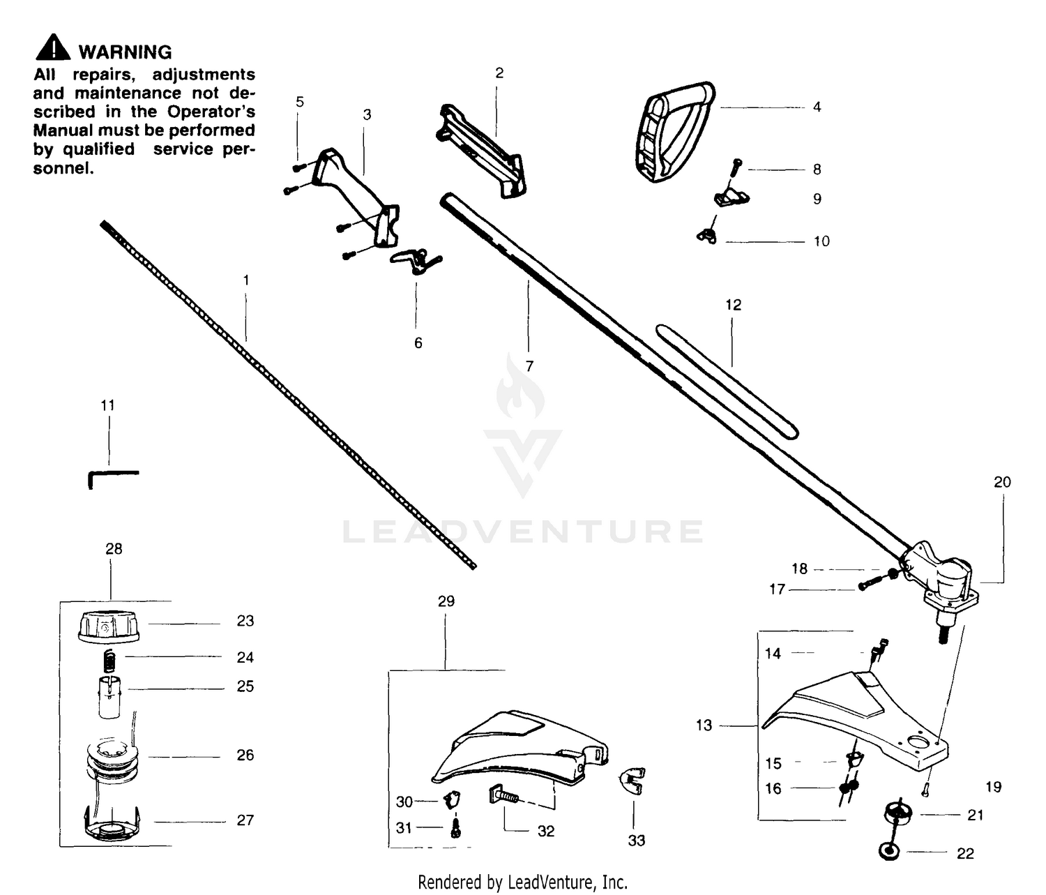 Gas Trimmer/Cutting Head & Drive Shaft