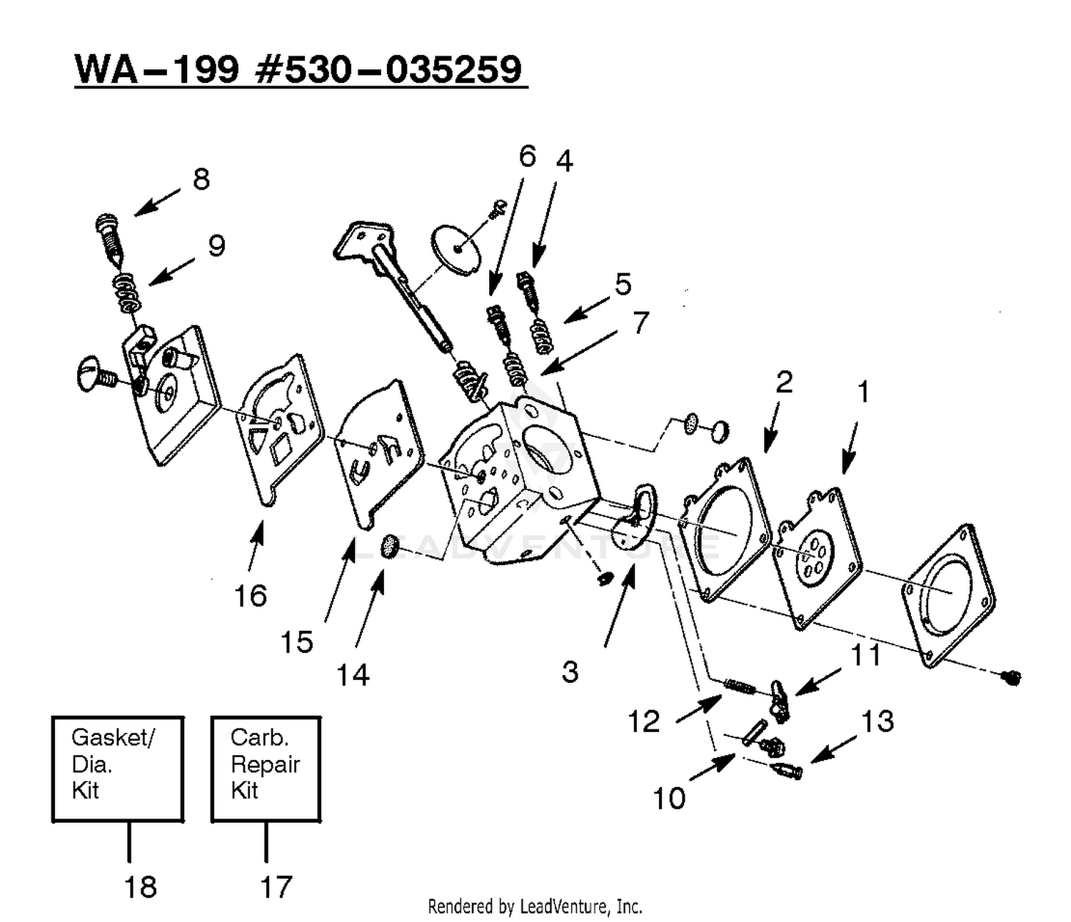 Carburetor Assembly WA-199