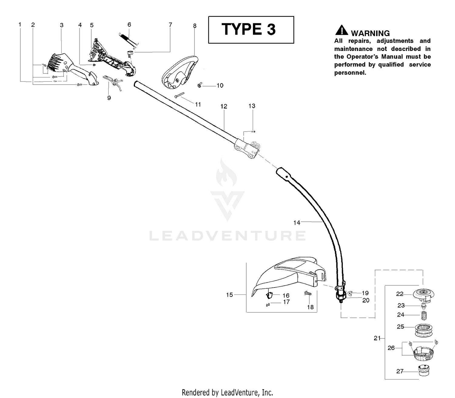 Handle & Shaft Assembly Type 3