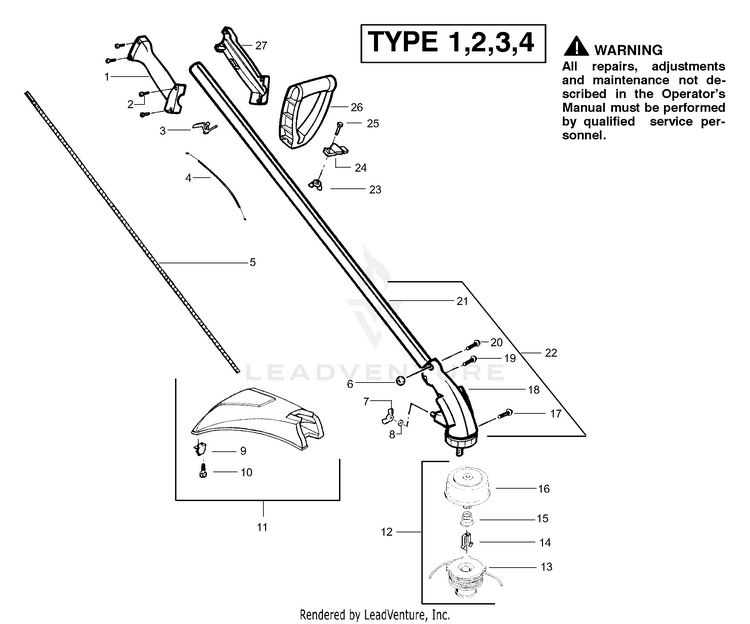 Weed Eater Featherlite SST 25 HO Gas Trimmer Type 1 | Partswarehouse