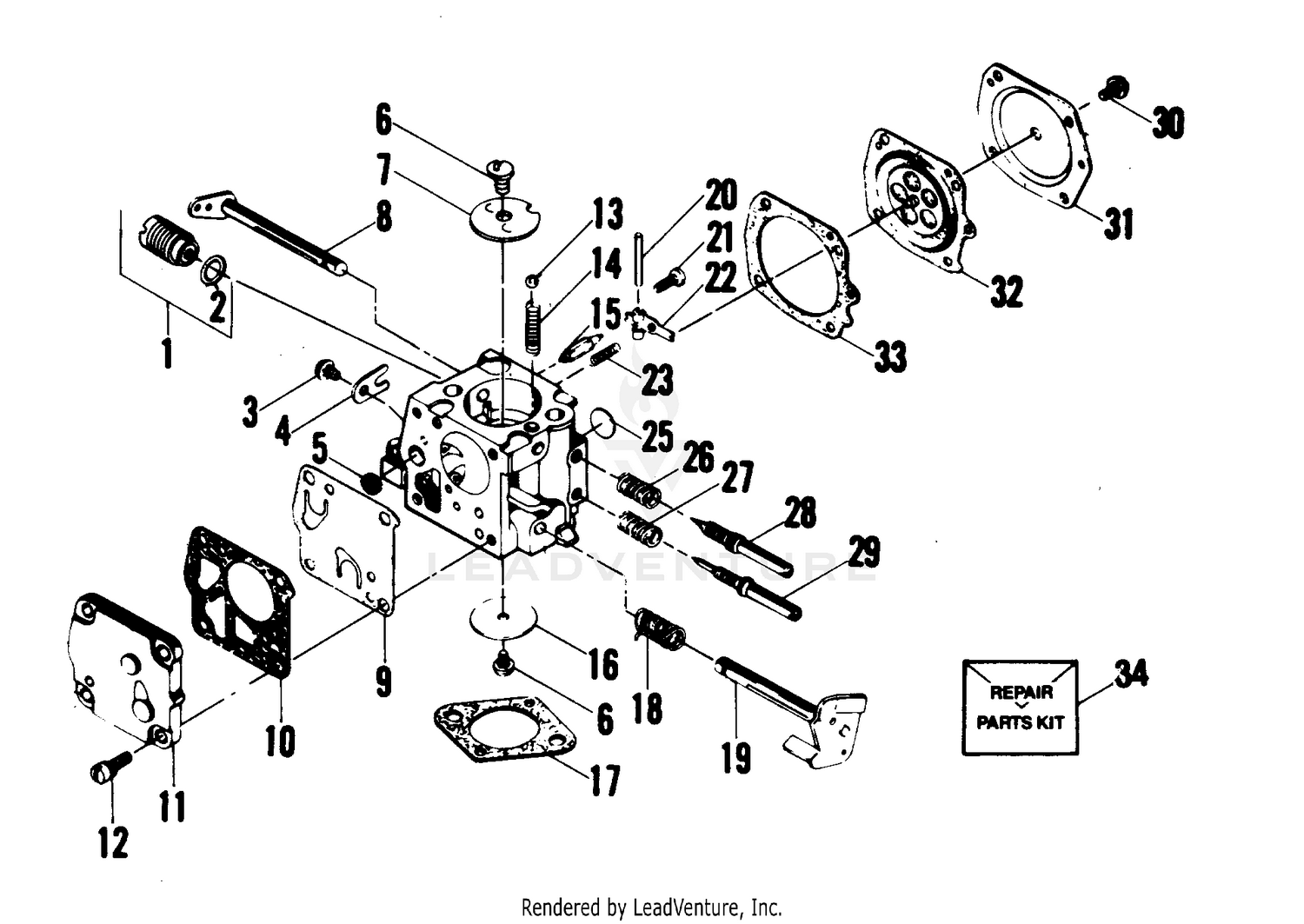 CARBURETOR BREAKDOWN (# 34111)