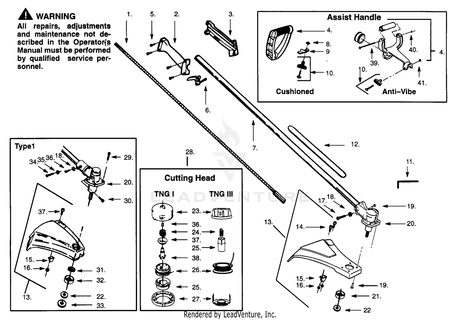CUTTING HEAD & DRIVE SHAFT