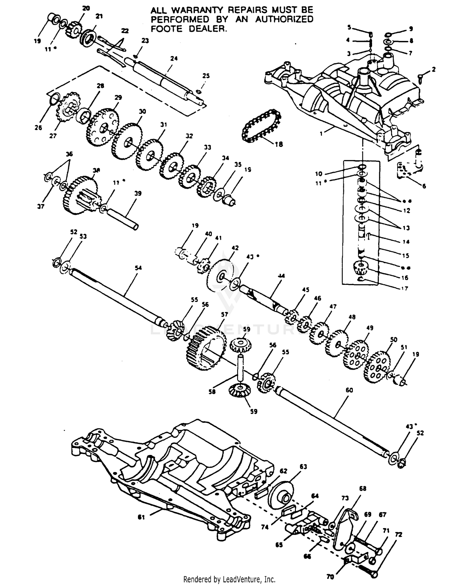 TRANSAXLE FOOTE - MODEL NUMBER 4360-7