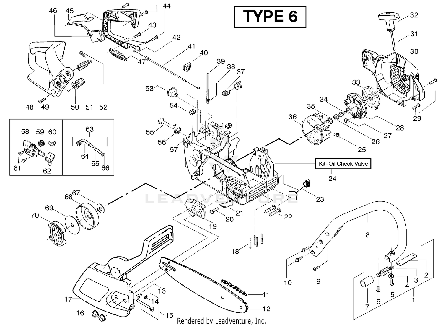 Handle, Chassis & Bar Assembly Type 6
