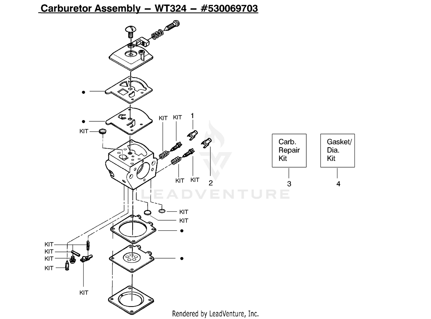 Carburetor Assembly - WT324 - #530069703