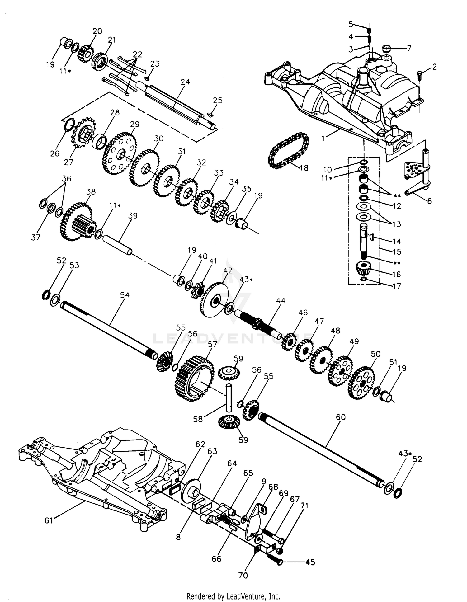 TRANSAXLE FOOTE DANA - MODEL NUMBER 4360-19