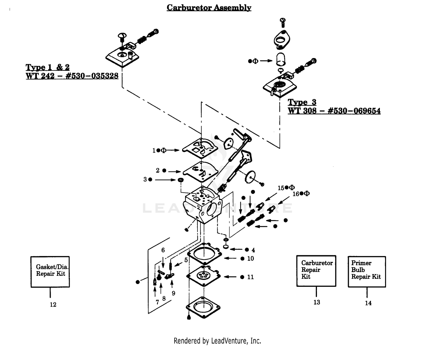 CARBURETORS WT242, WT308