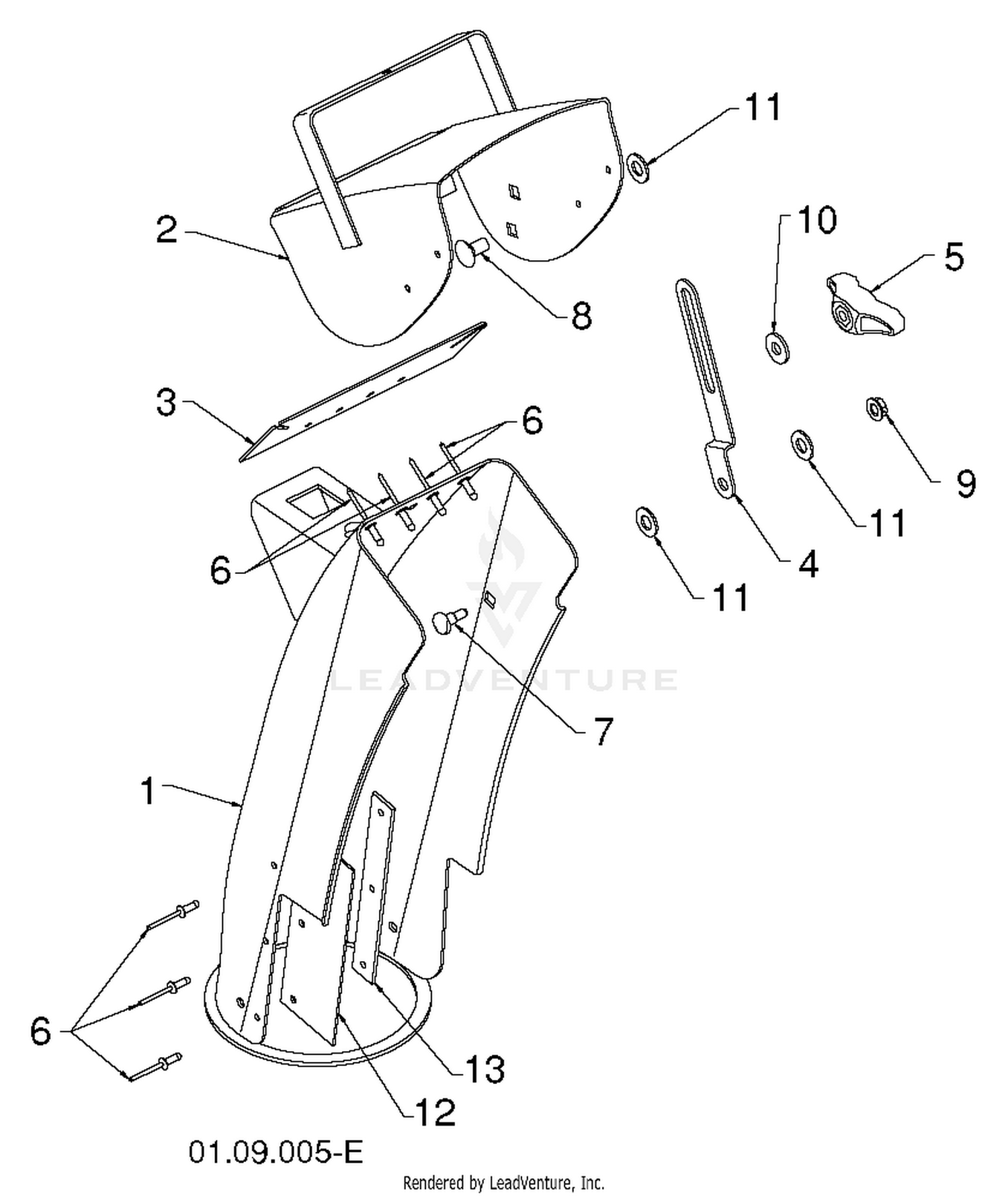 CONTROL PANEL DISCHARGE CHUTE