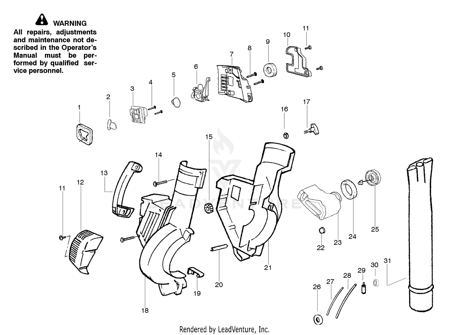 Handle, Chassis & Blower Assembly Type 3
