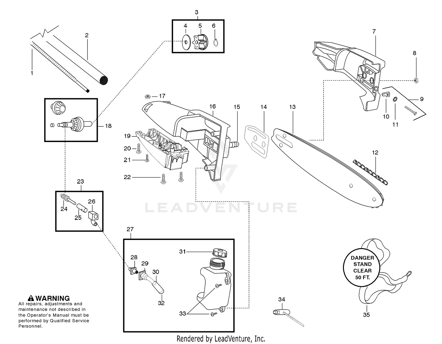 Pole Pruner Attachment Assembly