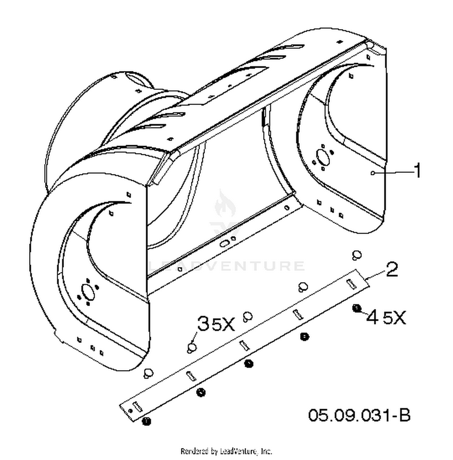 AUGER HOUSING IMPELLER
