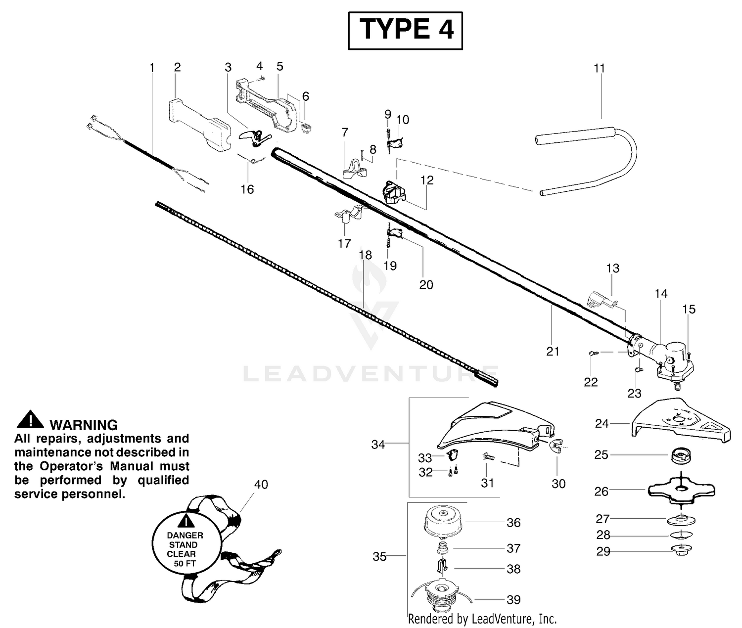 Handle & Driveshaft Assembly Type 4
