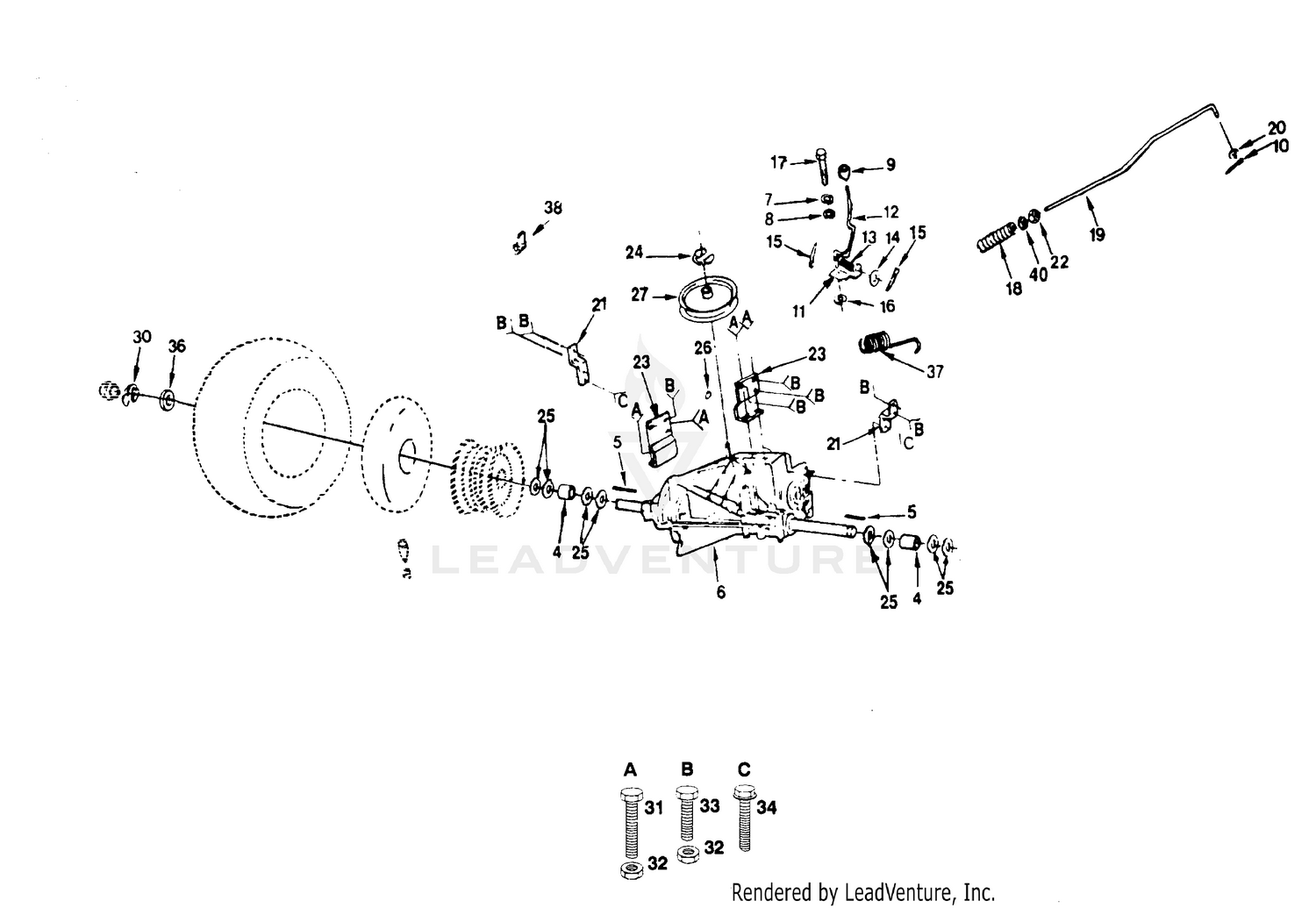 TRANSAXLE AND REAR WHEEL