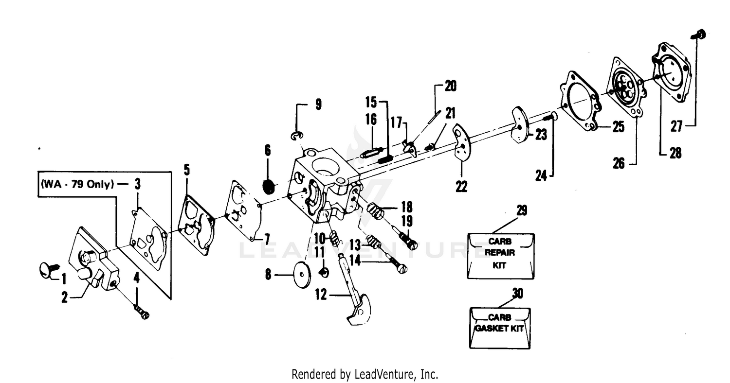 CARBURETOR WA-149, WA-79 BREAKDOWN
