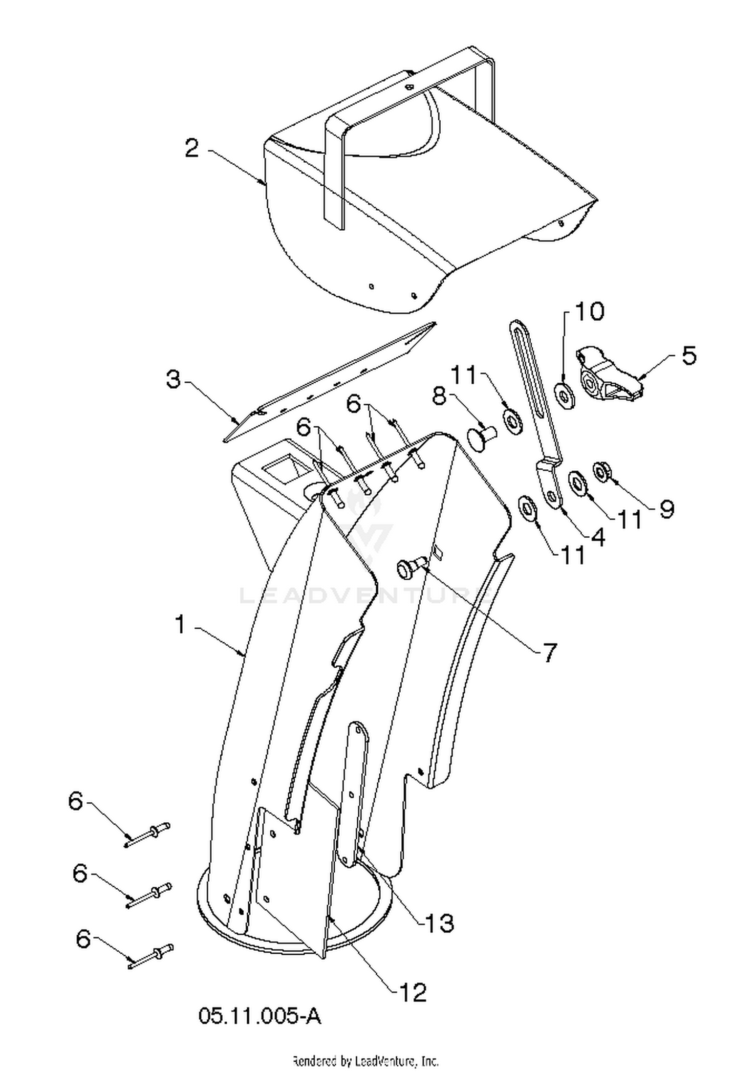 CONTROL PANEL DISCHARGE CHUTE