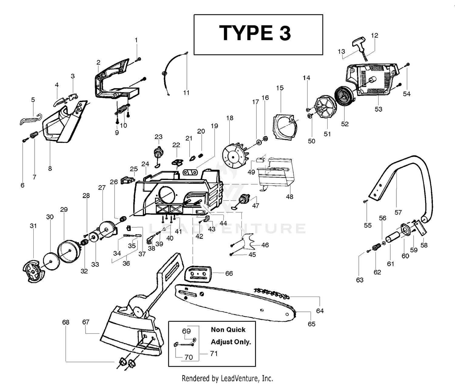 Handle, Chassis & Bar Assembly Type 3