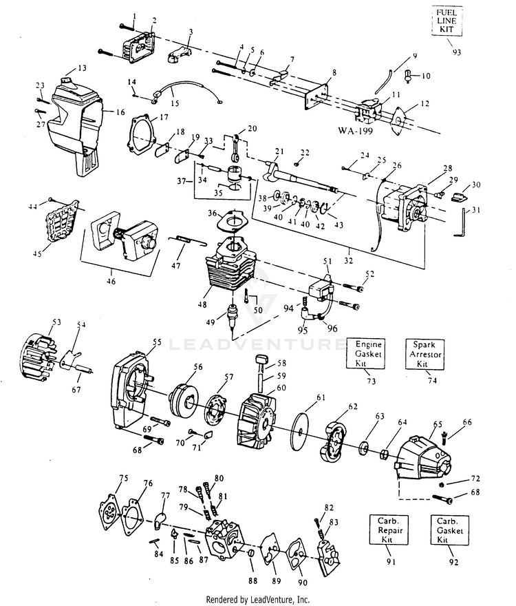 Weed Eater XT85 Gas Trimmer