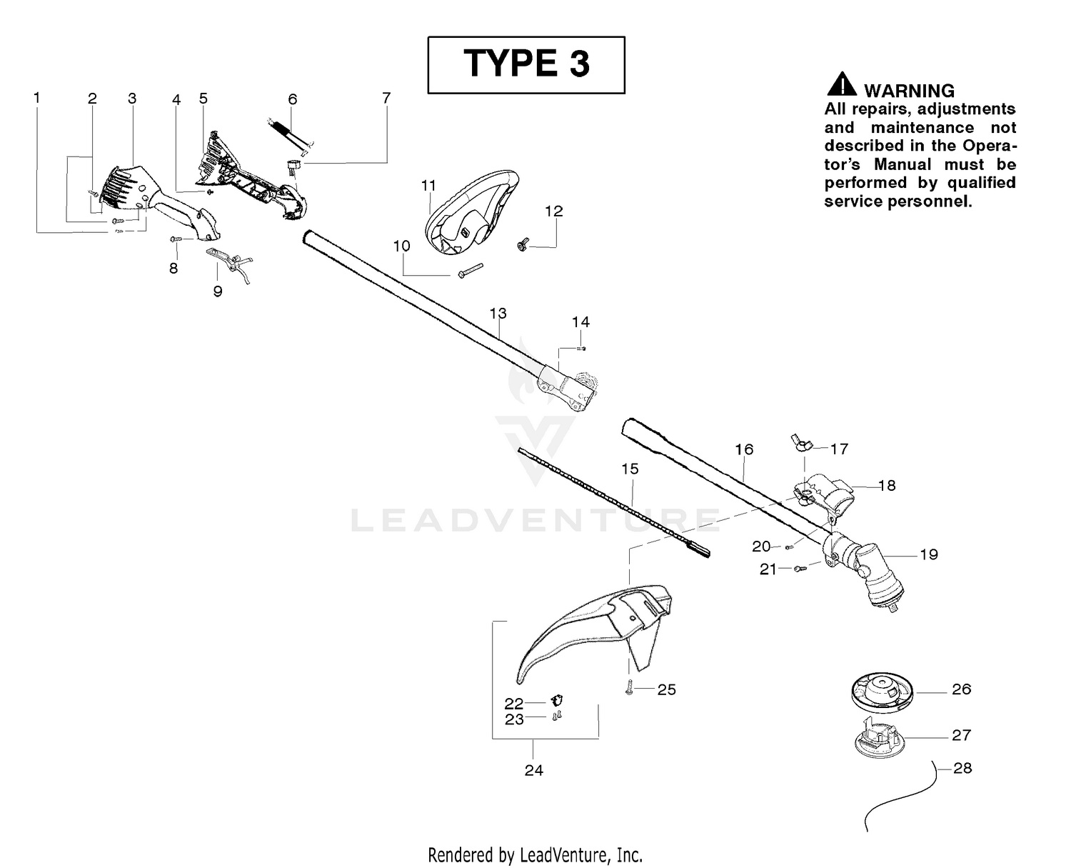 Handle & Shaft Assembly Type 3