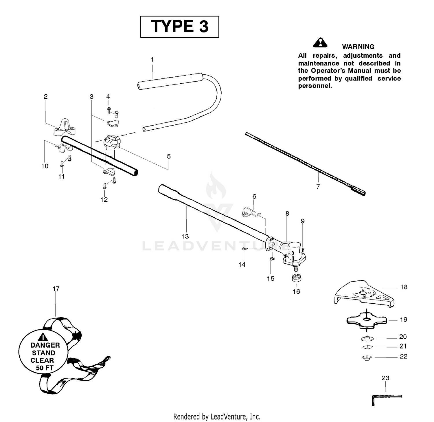 Brushcutter Attachment Assembly Type 3