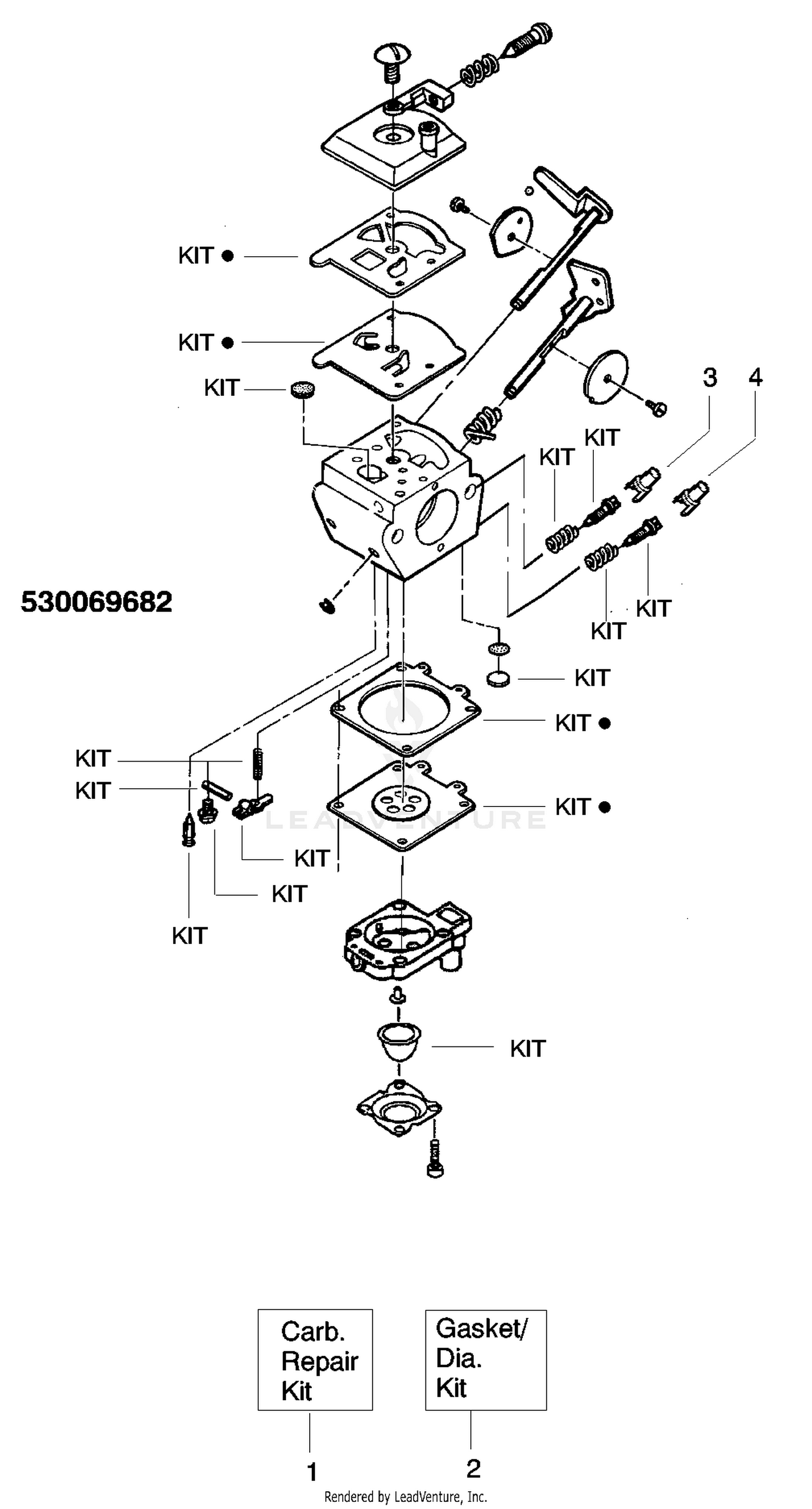 Carburetor Assembly (Zama C1U-W4) 530069682