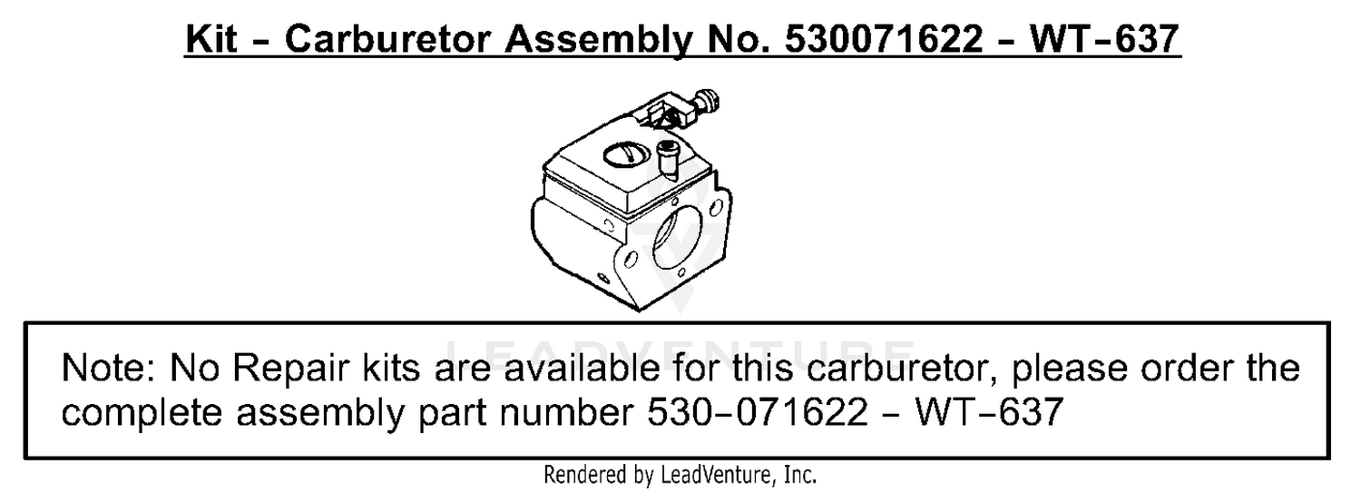 Carburetor Assembly (WT637) 530071622