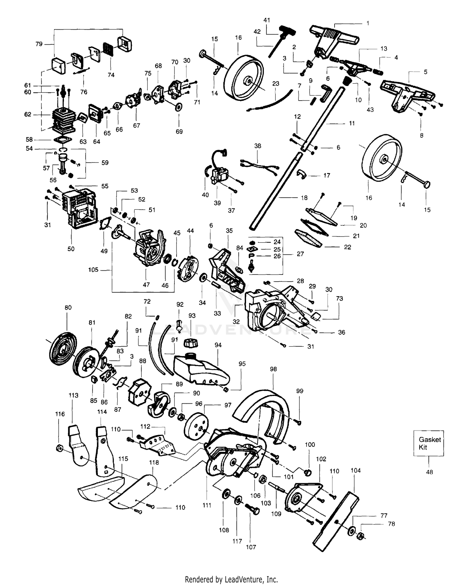 Gas Edger Assembly