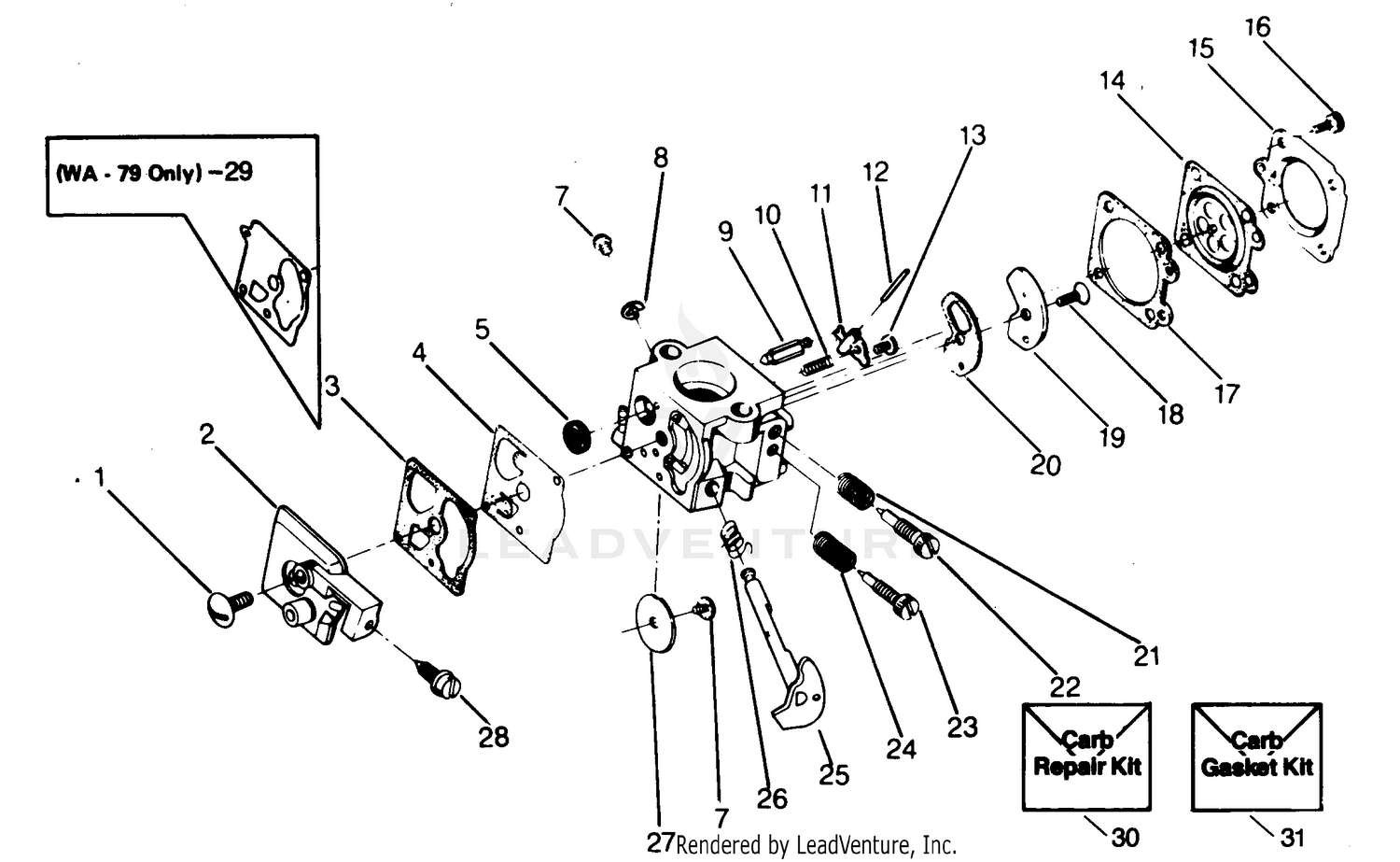 CARBURETOR WA-149 & WA-79 BREAKDOWN