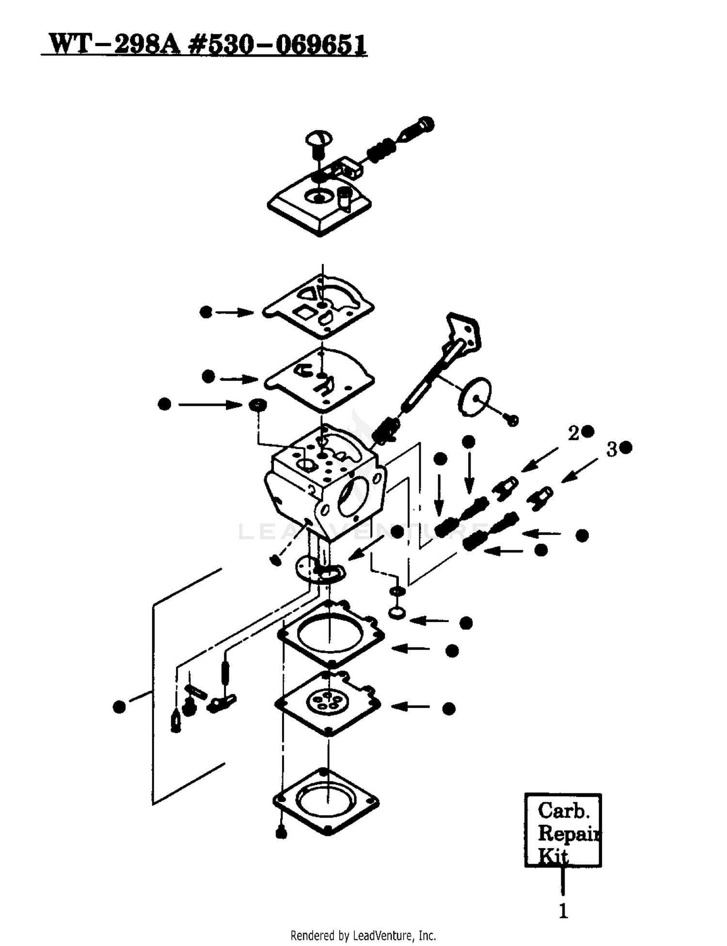 CARBURETOR WT - 298A GTI 17T TYPE 2 & 3