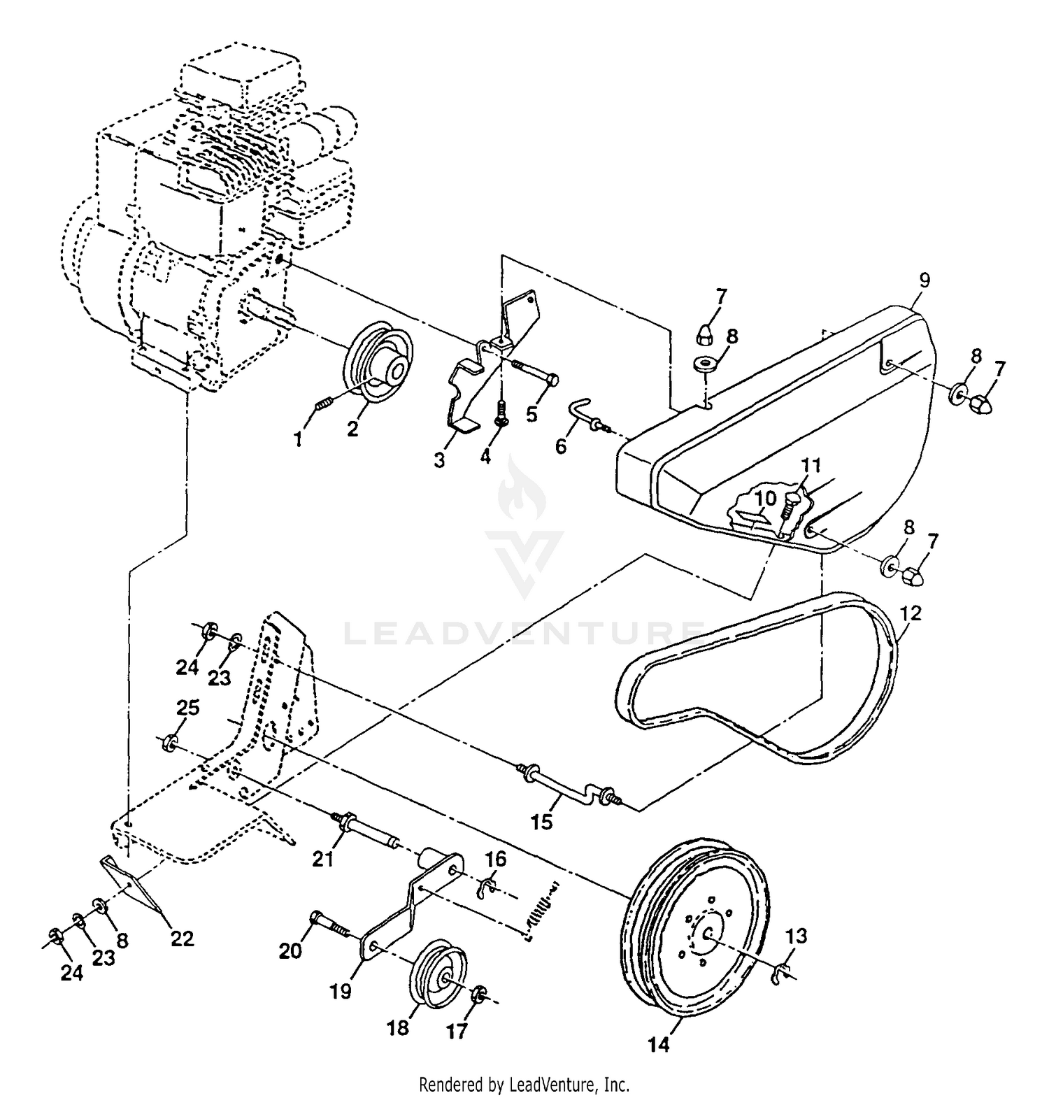 Belt Guard and Pulley Assembly