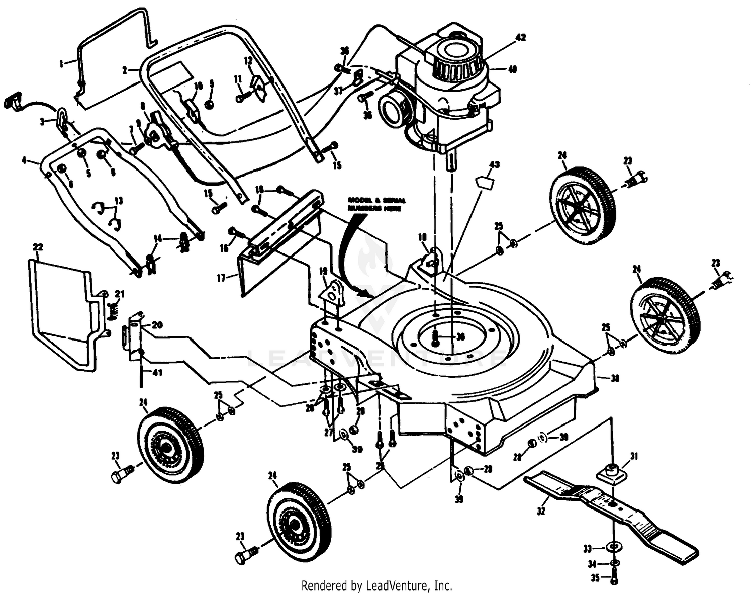 MOWER HOUSING, ENGINE B/S 92502