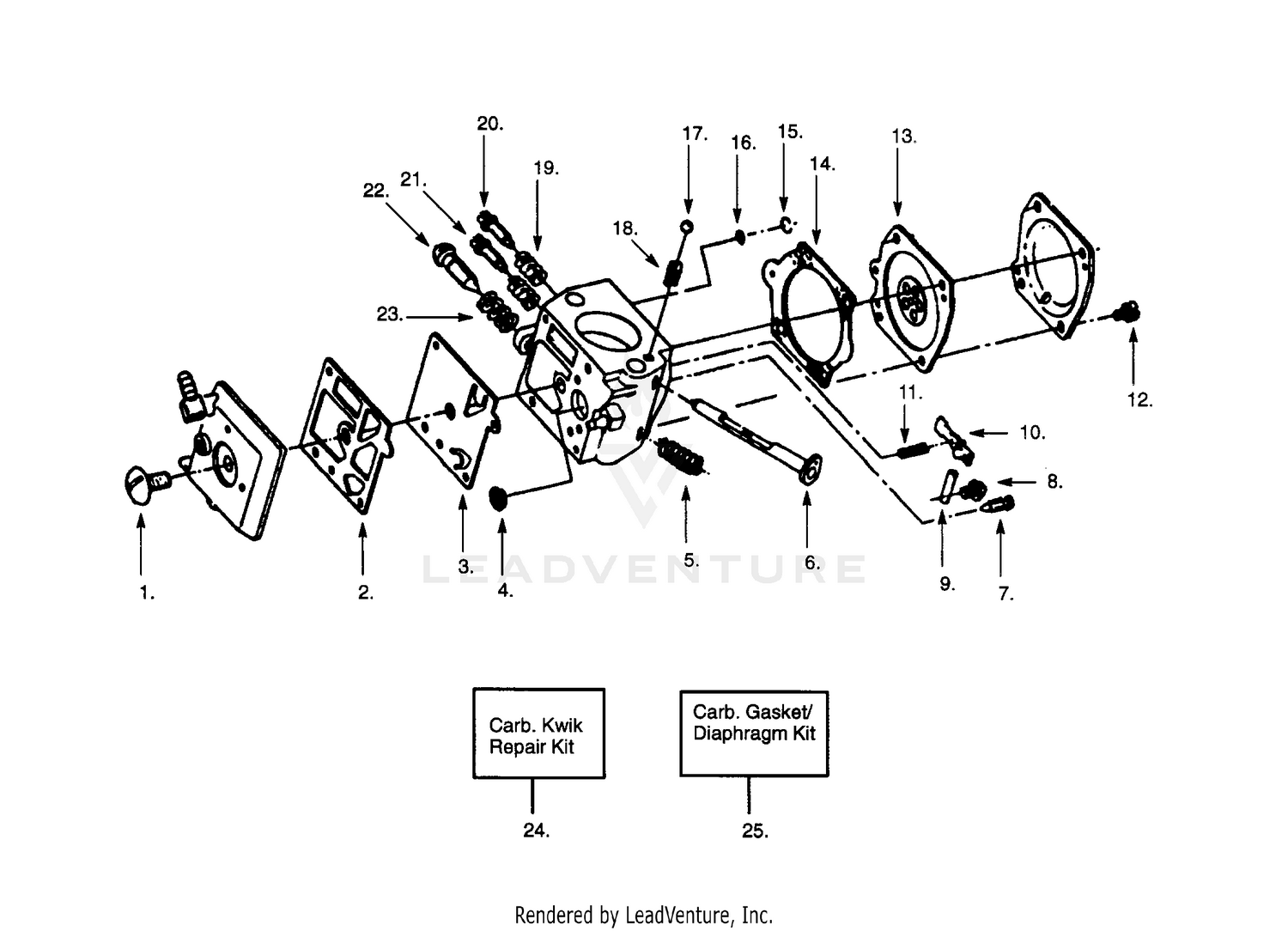 CARBURETOR HDA-#49 BREAKDOWN